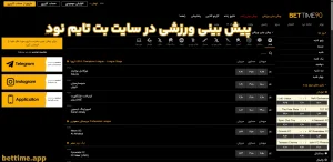 پیش بینی ورزشی در سایت بت تایم نود